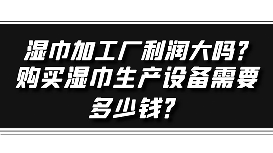 湿巾加工厂利润大吗？购买湿巾生产设备需要多少钱
