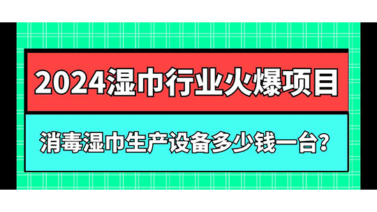 消毒湿巾生产设备多少钱一台？2024湿巾行业火爆项目