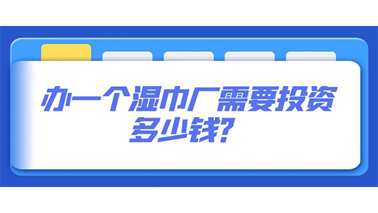 办一个湿巾厂需要投资多少钱? 办一个湿巾厂需要投资多少钱?