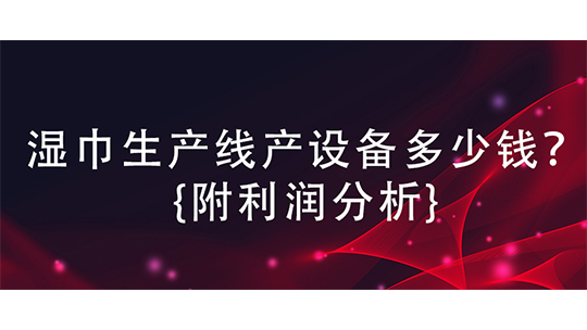 湿巾生产线产设备多少钱?{附利润分析} 湿巾生产线产设备多少钱?{附利润分析}