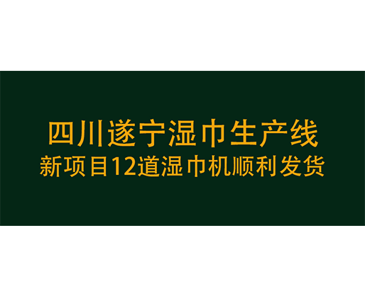 四川遂宁湿巾生产线新项目12道湿巾机顺利发货