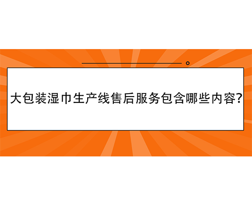 大包装湿巾生产线售后服务包含哪些内容？