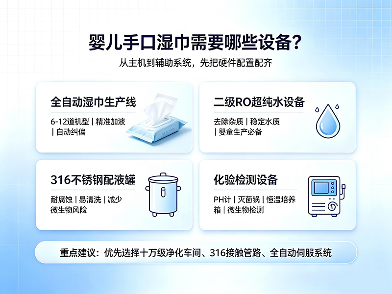 做婴儿手口湿巾需要哪些设备 做婴儿手口湿巾需要哪些设备