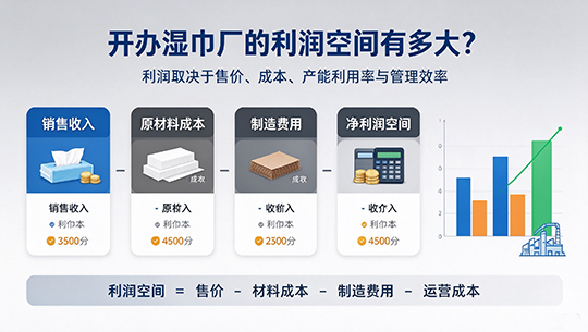  开办湿巾厂的利润空间有多大？